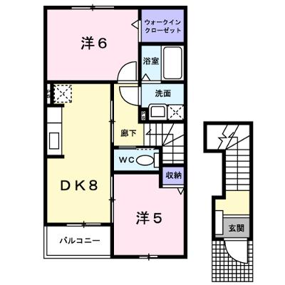 エルカ－サ　Ｃ 202【管理NO：1-015050301-02020】 ★家具家電は申し込み後に搬入します 2026年09月上旬入居可能の物件画像