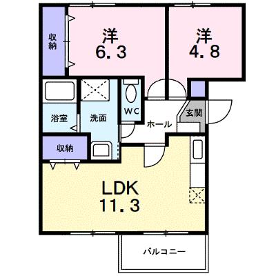 ヴィラージュ英（はなぶさ） 203【管理NO：1-004525801-02030】 ★家具家電は申し込み後に搬入します★ ★2026年09月中旬入居可能★の物件画像