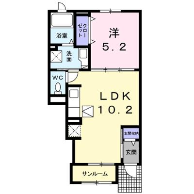 ローズ・パレス 102【管理NO：1-025734301-01020】 ★家具家電は申し込み後に搬入します 2026年08月上旬入居可能の物件画像
