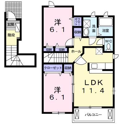 ラッフィナートＣ 201【管理NO：1-016806003-02010】 ★家具家電は申し込み後に搬入します★ ★2026年09月中旬入居可能★の物件画像