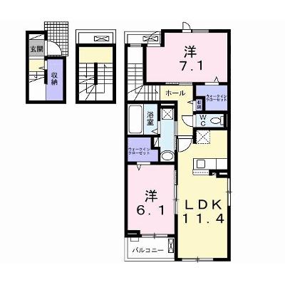 マルシェⅢ 301【管理NO：1-025601901-03010】 ★家具家電は申し込み後に搬入します★ ★2026年09月中旬入居可能★の物件画像