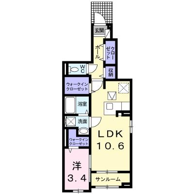 ベル・プロムナードⅠ 101【管理NO：1-024902301-01010】 ★家具家電は申し込み後に搬入します 2026年08月中旬入居可能の物件画像