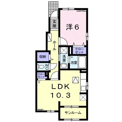 アングルワＡ 101【管理NO：1-021630901-01010】 ★家具家電は申し込み後に搬入します 2026年09月上旬入居可能の物件画像