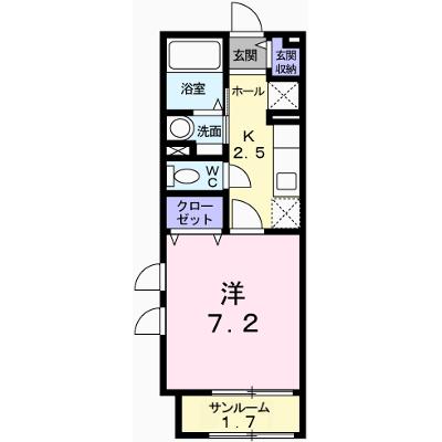 シエナ 202【管理NO：1-021624701-02020】 ★家具家電は申し込み後に搬入します★ ★2026年09月中旬入居可能★の物件画像