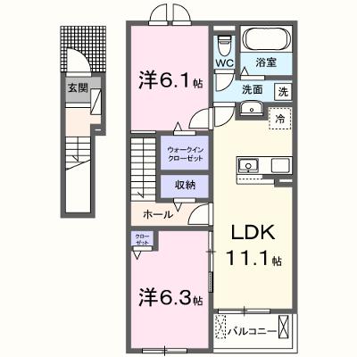 麓　Ｔｅｒｒａｃｅ 202【管理NO：1-028473301-02020】 ★家具家電は申し込み後に搬入します 2026年12月下旬入居可能の物件画像