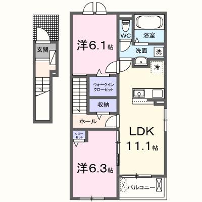 麓　Ｔｅｒｒａｃｅ 201【管理NO：1-028473301-02010】 ★家具家電は申し込み後に搬入します 2026年12月下旬入居可能の物件画像