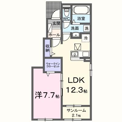 麓　Ｔｅｒｒａｃｅ 101【管理NO：1-028473301-01010】 ★家具家電は申し込み後に搬入します 2026年12月下旬入居可能の物件画像
