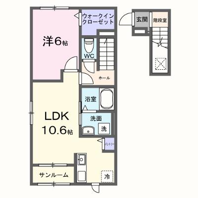 セレーノ渚西 203【管理NO：1-028658201-02030】 ★家具家電は申し込み後に搬入します 2026年12月下旬入居可能の物件画像