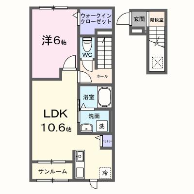 セレーノ渚西 202【管理NO：1-028658201-02020】 ★家具家電は申し込み後に搬入します 2026年12月下旬入居可能の物件画像