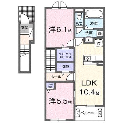 クレール和泉 203【管理NO：1-028549401-02030】 ★家具家電は申し込み後に搬入します 2027年01月下旬入居可能の物件画像