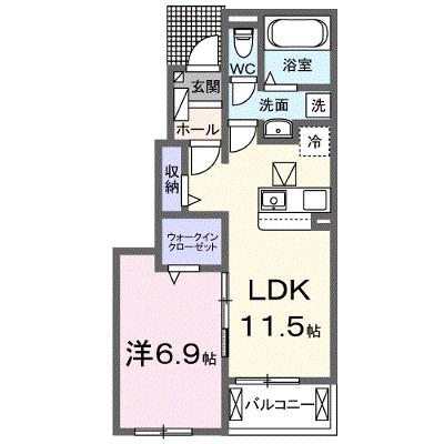 クレール和泉 103【管理NO：1-028549401-01030】 ★家具家電は申し込み後に搬入します★ ★2027年01月下旬入居可能★の物件画像