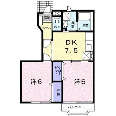 カーサフィオーレＡ 101【管理NO：1-012100601-01010】 ★家具家電は申し込み後に搬入します★の物件画像