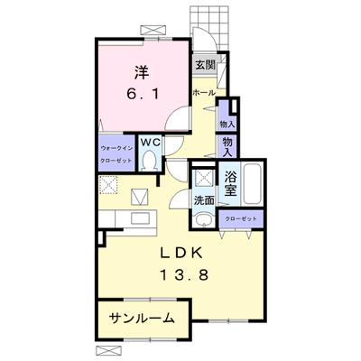 響Ｂ 102【管理NO：1-024683802-01020】 ★家具家電は申し込み後に搬入します★の物件画像