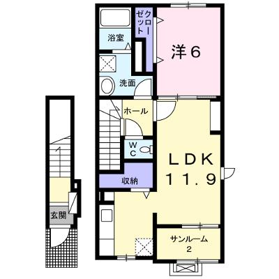 アマービレ 204【管理NO：1-024870301-02040】 ★家具家電は申し込み後に搬入します★の物件画像