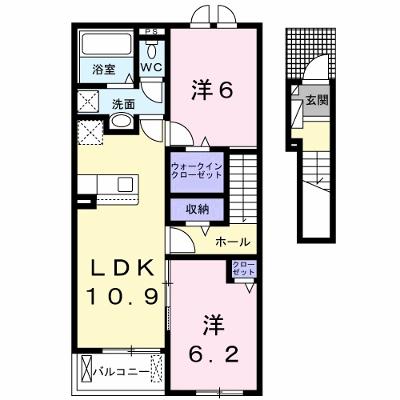 弥生桜Ⅱ・Ｂ 204【管理NO：1-028356902-02040】 ★家具家電は申し込み後に搬入します★ ★2027年01月下旬入居可能★の物件画像