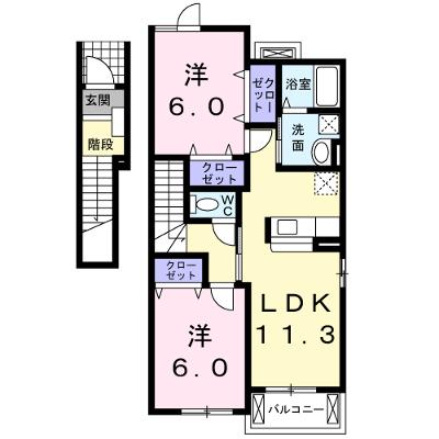 サンパティーク・メゾンＣ 201【管理NO：1-013760603-02010】 ★家具家電は申し込み後に搬入します★ ★2026年09月中旬入居可能★の物件画像