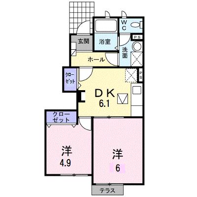 コータ・コート　Ｂ 102【管理NO：1-014415102-01020】 ★家具家電は申し込み後に搬入します★ ★2026年09月上旬入居可能★の物件画像