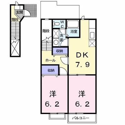 エクセルハイムⅤ 203【管理NO：1-007990102-02030】 ★家具家電は申し込み後に搬入します★ ★2026年09月中旬入居可能★の物件画像