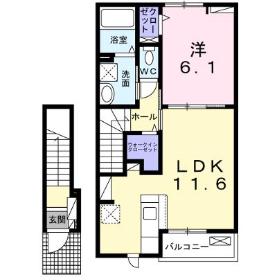 ガーデンハウス　リーベ　Ⅱ 202【管理NO：1-028435202-02020】 ★家具家電は申し込み後に搬入します★ ★2027年01月下旬入居可能★の物件画像