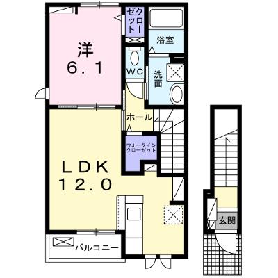 ガーデンハウス　リーベ　Ⅱ 201【管理NO：1-028435202-02010】 ★家具家電は申し込み後に搬入します★ ★2027年01月下旬入居可能★の物件画像