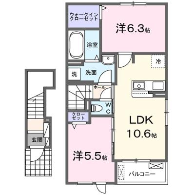 ガーデンハウス　リーベ　Ⅰ 203【管理NO：1-028435201-02030】 ★家具家電は申し込み後に搬入します★ ★2027年01月下旬入居可能★の物件画像