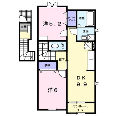 ウエストハウス　Ⅶ　Ｂ棟 201【管理NO：1-016751802-02010】 ★家具家電は申し込み後に搬入します 2026年09月中旬入居可能の物件画像