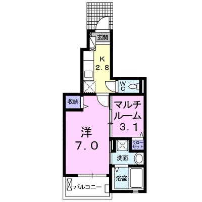 シュティル　ラフレシール 102【管理NO：1-023982801-01020】 ★家具家電は申し込み後に搬入しますの物件画像