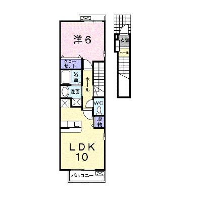 サングレイス 201【管理NO：1-016901101-02010】 ★家具家電は申し込み後に搬入します★ ★2026年09月中旬入居可能★の物件画像