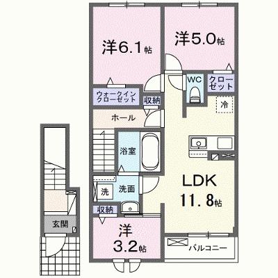 バンブー　ロン 204【管理NO：1-028392401-02040】 ★家具家電は申し込み後に搬入します★ ★2027年01月下旬入居可能★の物件画像