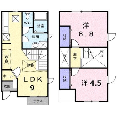 フロ－ラハイツ２ 102【管理NO：1-009584801-01020】 ★家具家電は申し込み後に搬入します★ ★2026年09月中旬入居可能★の物件画像