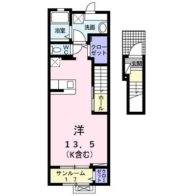 ベル　エテルノ 204【管理NO：1-027319501-02040】 ★家具家電は申し込み後に搬入します★ ★2026年09月上旬入居可能★の物件画像