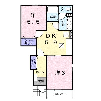 ヴィラ・ヒルズＣ 106【管理NO：1-012498701-01050】 ★家具家電は申し込み後に搬入します★ ★2026年09月中旬入居可能★の物件画像