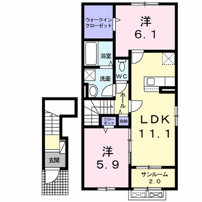 サニーテラス　Ａ 203【管理NO：1-026605701-02030】 ★家具家電は申し込み後に搬入します 2026年09月上旬入居可能の物件画像