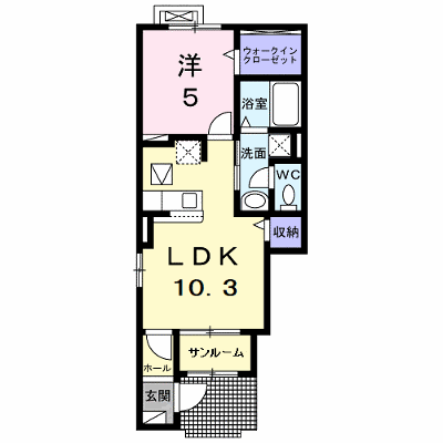 シャノワール 101【管理NO：1-026943901-01010】 ★家具家電は申し込み後に搬入します★ ★2026年08月下旬入居可能★の物件画像