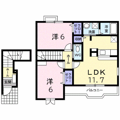エスポアールｇｋ 202【管理NO：1-012680401-02020】 ★家具家電は申し込み後に搬入します★ ★2026年09月下旬入居可能★の物件画像