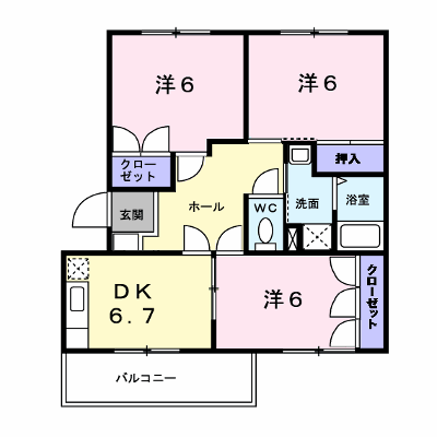 パークヒルズＡ 203【管理NO：1-004420801-02030】 ★家具家電は申し込み後に搬入します★の物件画像
