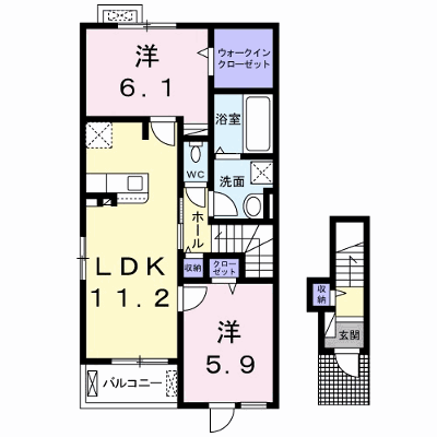 トーサムポロⅡ 201【管理NO：1-024766402-02010】 ★家具家電は申し込み後に搬入します★ ★2026年11月中旬入居可能★の物件画像