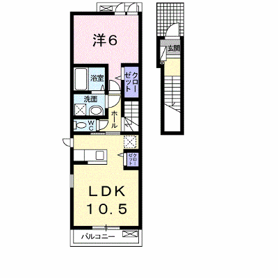 エスペランス　桜 203【管理NO：1-019067501-02030】 ★家具家電は申し込み後に搬入します★ ★2026年08月下旬入居可能★の物件画像
