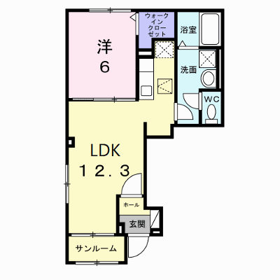 プロムナード・Ｋ 101【管理NO：1-028621401-01010】 ★家具家電は申し込み後に搬入します 2026年08月上旬入居可能の物件画像