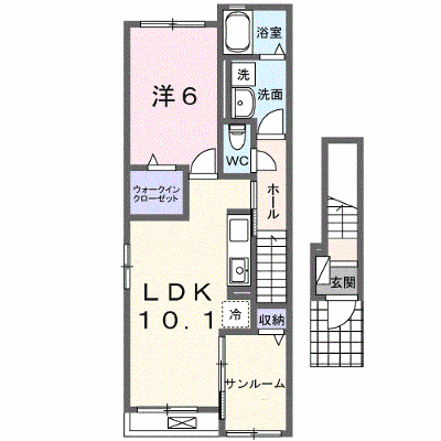 モデルノⅡ 201【管理NO：1-027289802-02010】 ★家具家電は申し込み後に搬入します★ ★2026年08月下旬入居可能★の物件画像