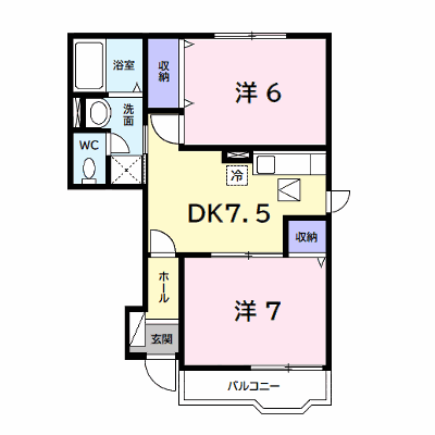 フィオーレⅠ 102【管理NO：1-010464901-01020】 ★家具家電は申し込み後に搬入します★の物件画像