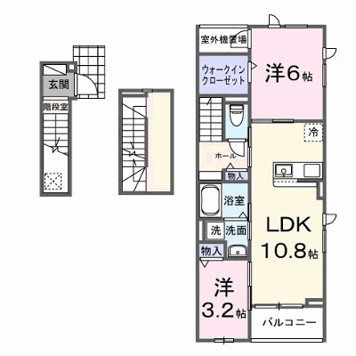 テラス　シティ　八ヶ崎 301【管理NO：1-028686401-03010】 ★家具家電は申し込み後に搬入します 2026年09月下旬入居可能の物件画像