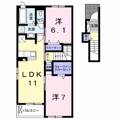 ウエスト　パーク 203【管理NO：1-025342001-02030】 ★家具家電は申し込み後に搬入します★の物件画像