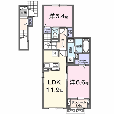 ネオ　ドムス　Ⅰ 203【管理NO：1-028475701-02030】 ★家具家電は申し込み後に搬入します★ ★2026年12月上旬入居可能★の物件画像