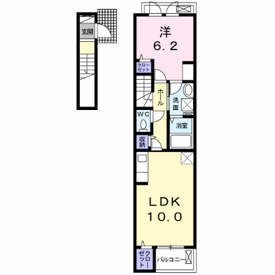 ジュネス厚原　Ｂ 203【管理NO：1-024228302-02030】 ★家具家電は申し込み後に搬入します★ ★2026年10月中旬入居可能★の物件画像
