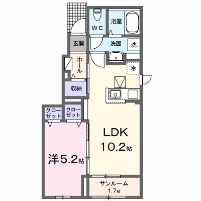 モカ　ⅩⅠ 101【管理NO：1-028073201-01010】 ★家具家電は申し込み後に搬入します★の物件画像