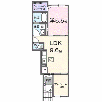 フラワー 103【管理NO：1-028109201-01030】 ★家具家電は申し込み後に搬入します★ ★2026年09月中旬入居可能★の物件画像