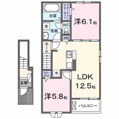 プロムナード東近江Ⅱ 204【管理NO：1-028582002-02040】 ★家具家電は申し込み後に搬入します★ ★2027年01月下旬入居可能★の物件画像