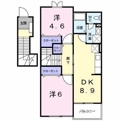 プラースⅡ 201【管理NO：1-011404602-02010】 ★家具家電は申し込み後に搬入します★ ★2026年09月中旬入居可能★の物件画像