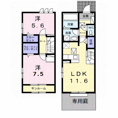 ウエストメゾンクワトロⅢ 102【管理NO：1-026810401-01020】 ★家具家電は申し込み後に搬入します★の物件画像